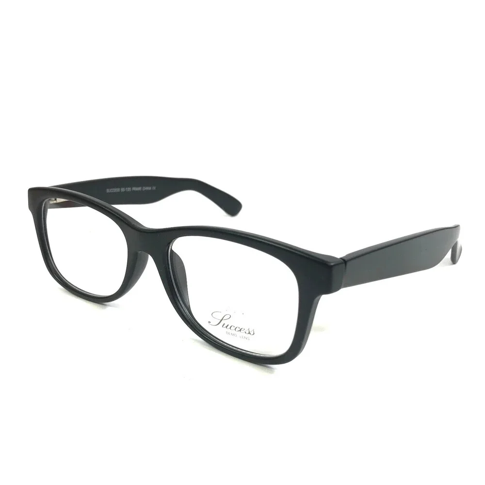 Success Eyeglasses Frames SS-135 MATTE BLACK Rectangle Full Rim 53-19-150